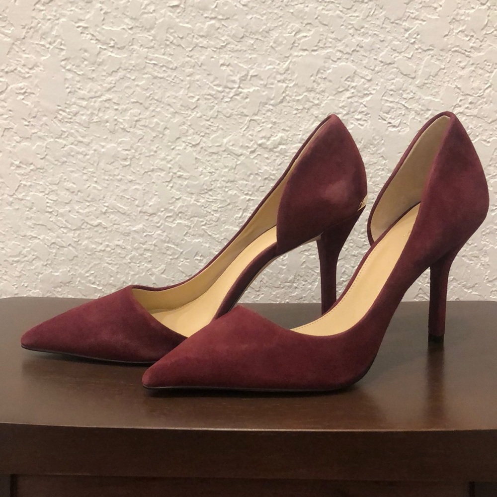Michael Kors Burgundy Suede Pointed Pump
